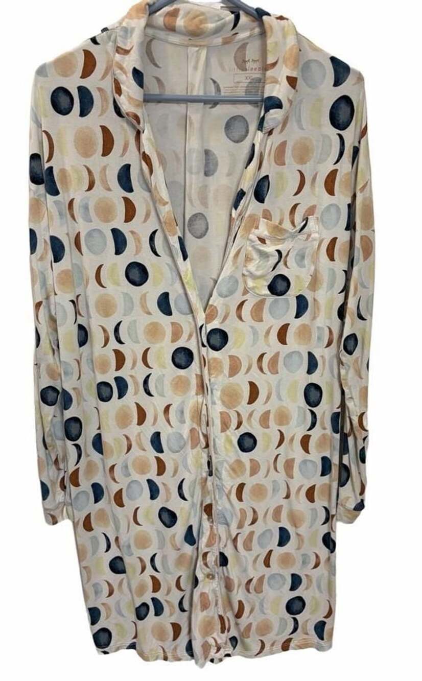 Little Sleepies Luna Neutral Long Sleeve Sleep Shirt Size XXL Bamboo